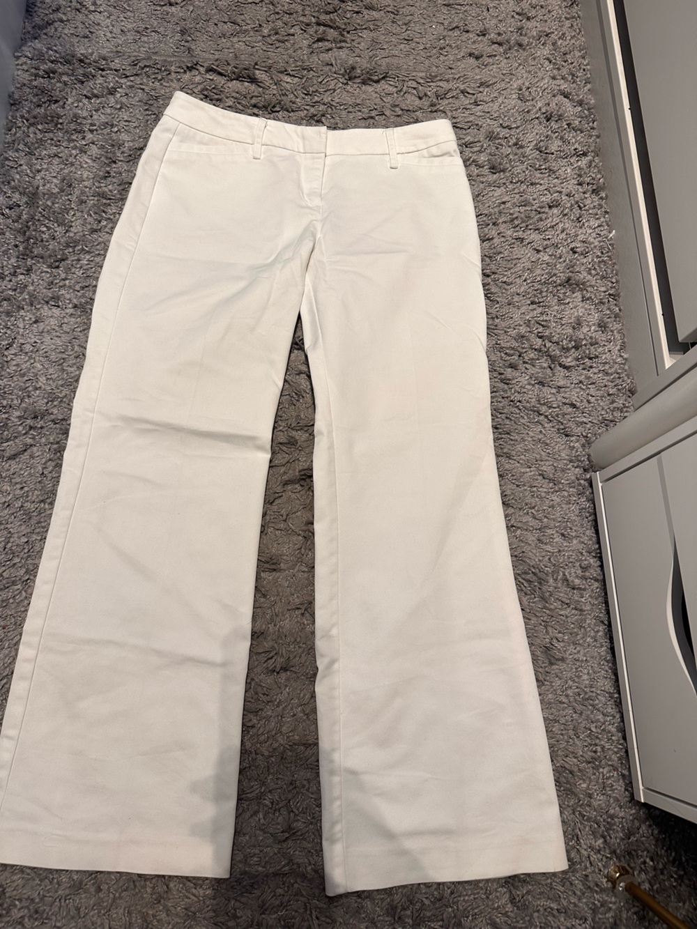 New York & Company White Straight-Leg Jeans